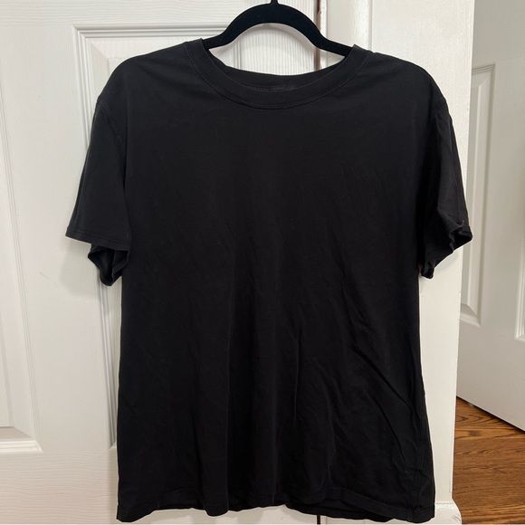 Lululemon All Yours Cotton Crewneck T-Shirt Black - Picture 1 of 8